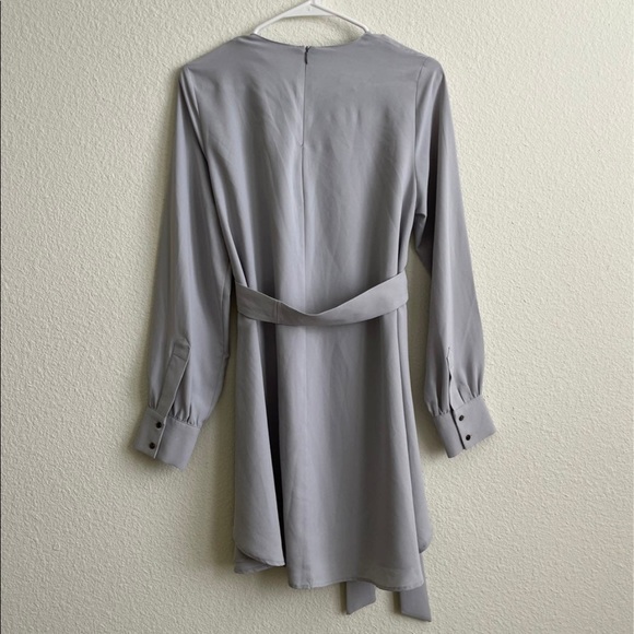 Long sleeve belted shirt dress - Picture 5 of 6